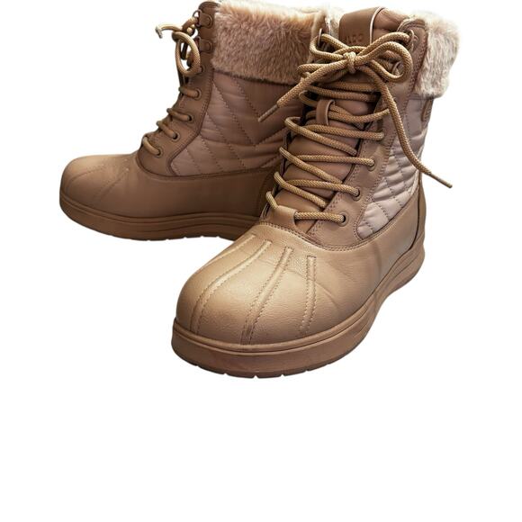 Aldo Flurrys Waterproof Faux Fur Winter Boots Size 9 Womens Nude Pink - Picture 6 of 8